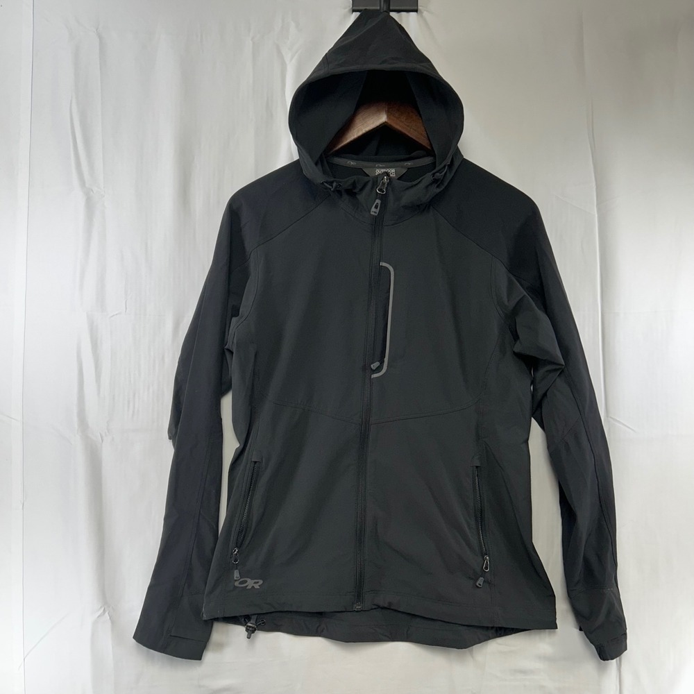 Outdoor Research Ferrosi Hooded Jacket Women Medium Black Softshell V055